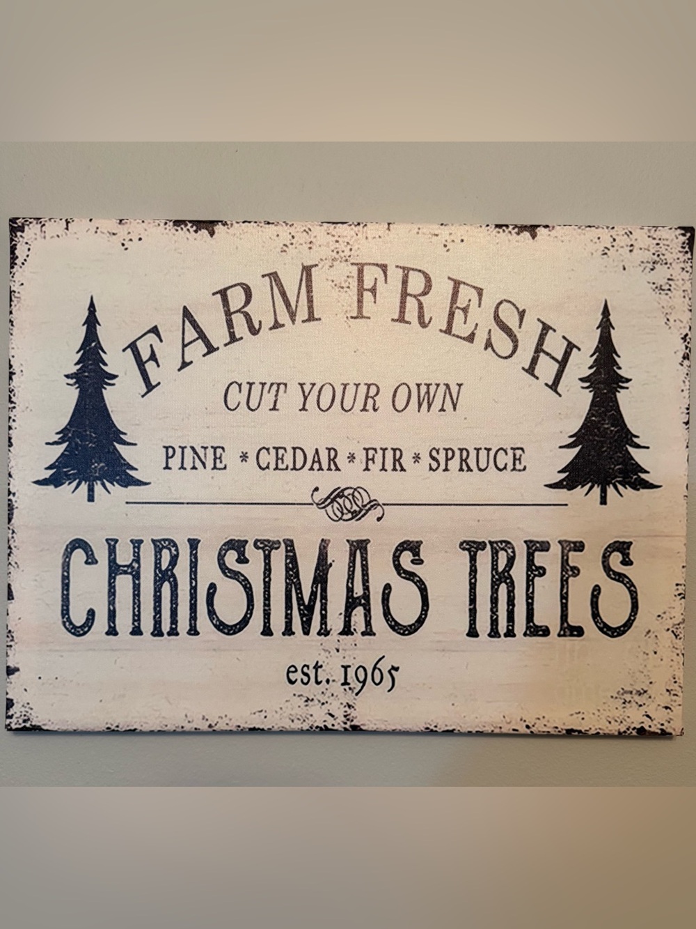 Farm Fresh Christmas Tree Sign